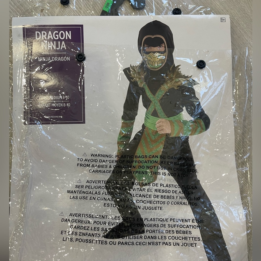 4 for $20 — Dragon Ninja Kids Costume - size Medium (8-10)
